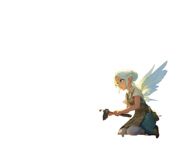 Ethereal Aasimar Woodworker Vinyl Car Decal Sticker – Waterproof & UV-Resistant 8"