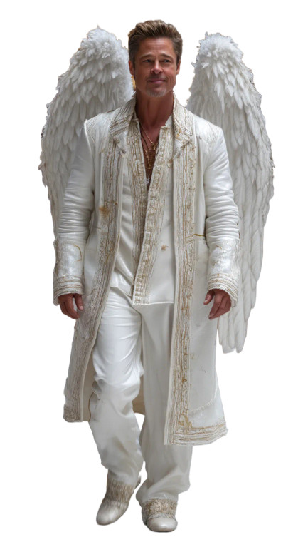 Brad Pitt Angel Vinyl Car Decal Sticker – Waterproof & UV-Resistant 8"