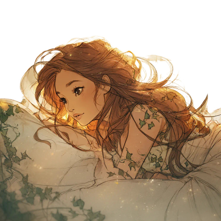 Dreamy Ethereal Woman Vinyl Car Decal Sticker – Waterproof & UV-Resistant 8"