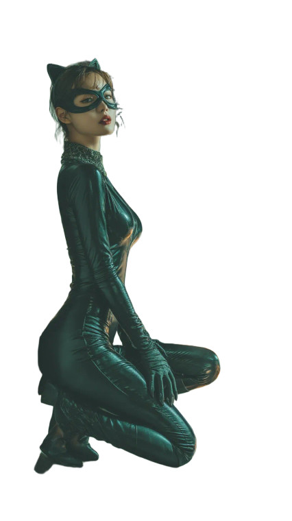 Korean Catwoman Vinyl Car Decal Sticker – Waterproof & UV-Resistant 8"