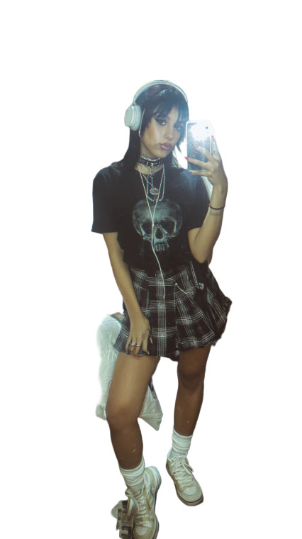 Karina Mirror Selfie Vinyl Car Decal Sticker – Waterproof & UV-Resistant 8"