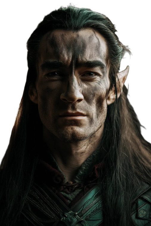 Scarred Elf Adventurer Vinyl Car Decal Sticker – Waterproof & UV-Resistant 8"