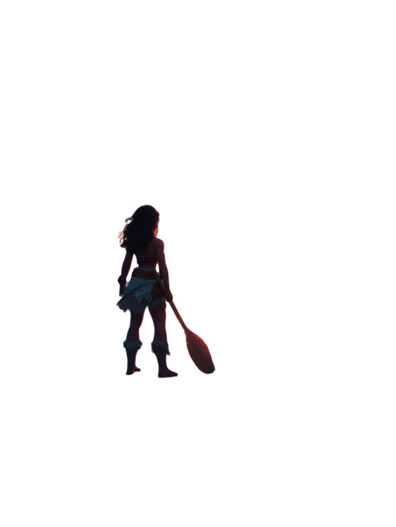 Moana With Light Oar Vinyl Car Decal Sticker – Waterproof & UV-Resistant 8"