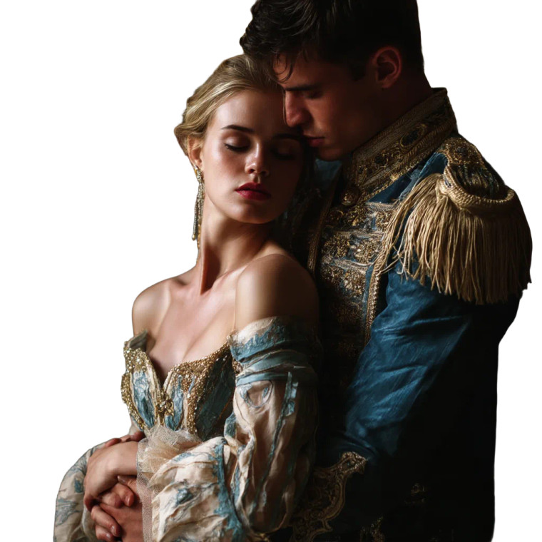 Romantic Palace Embrace Vinyl Car Decal Sticker – Waterproof & UV-Resistant 8"