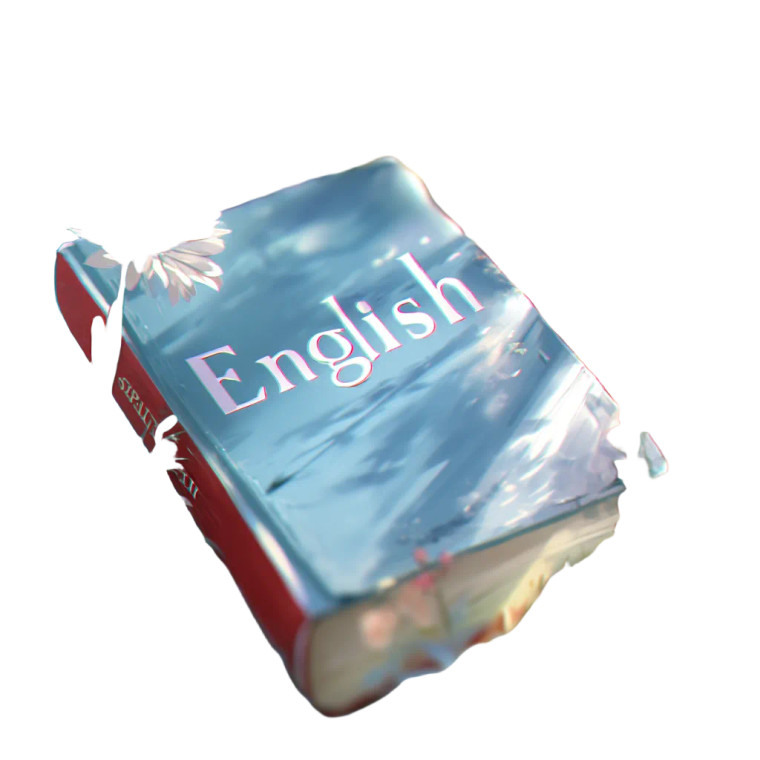 Spring English Textbook Vinyl Car Decal Sticker – Waterproof & UV-Resistant 8"