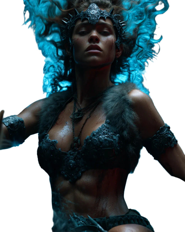 Barbarian Warrior Queen Vinyl Car Decal Sticker – Waterproof & UV-Resistant 8"