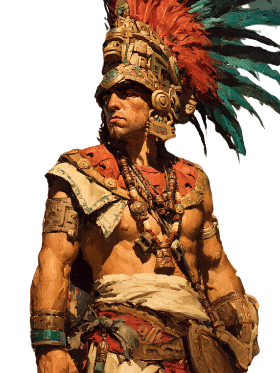 Aztec Warrior Portrait Vinyl Car Decal Sticker – Waterproof & UV-Resistant 8"