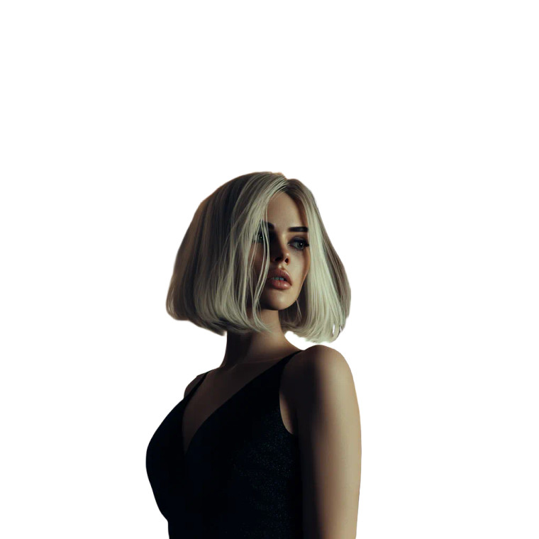 Glamorous Platinum Blonde Vinyl Car Decal Sticker – Waterproof & UV-Resistant 8"