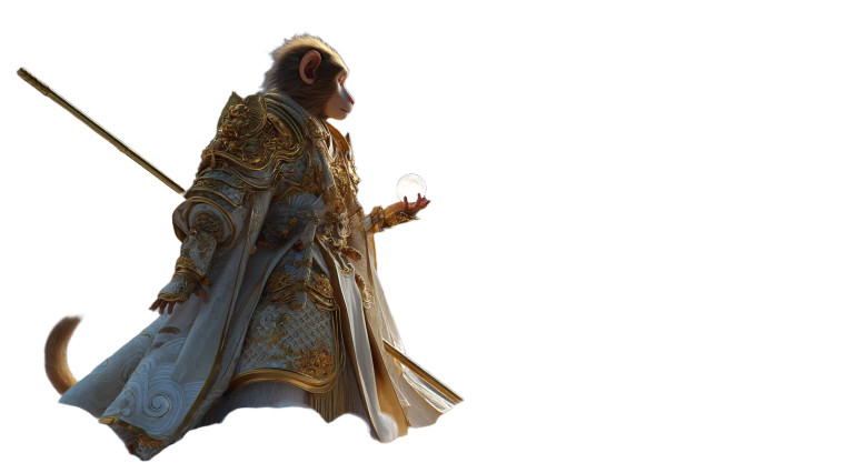 Golden Armored Monkey V3 Vinyl Car Decal Sticker – Waterproof & UV-Resistant 8"