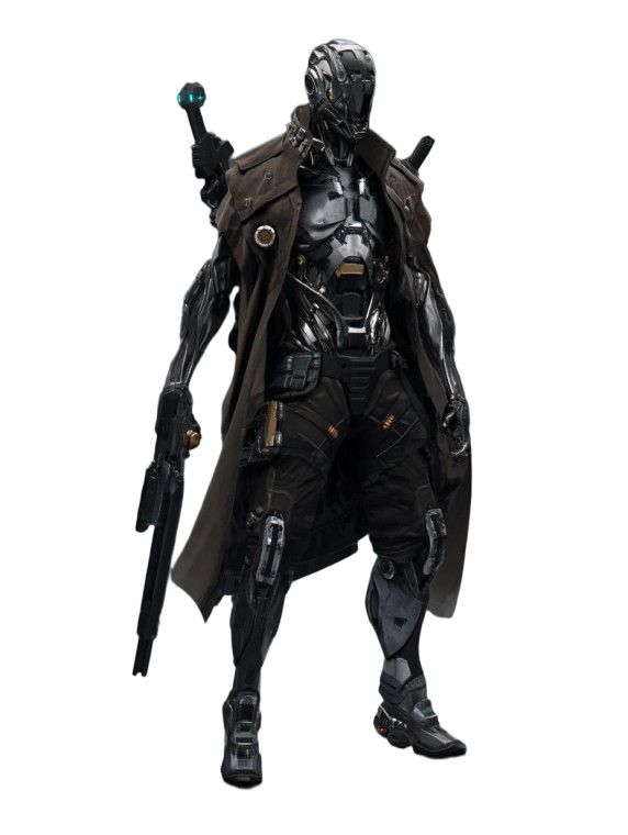 Futuristic Robot Warrior Vinyl Car Decal Sticker – Waterproof & UV-Resistant 8"