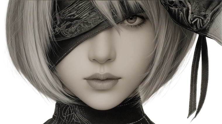 2B Charcoal Portrait Vinyl Car Decal Sticker – Waterproof & UV-Resistant 8"