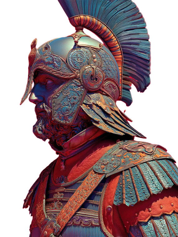 Ancient Persian Soldier Vinyl Car Decal Sticker – Waterproof & UV-Resistant 8"