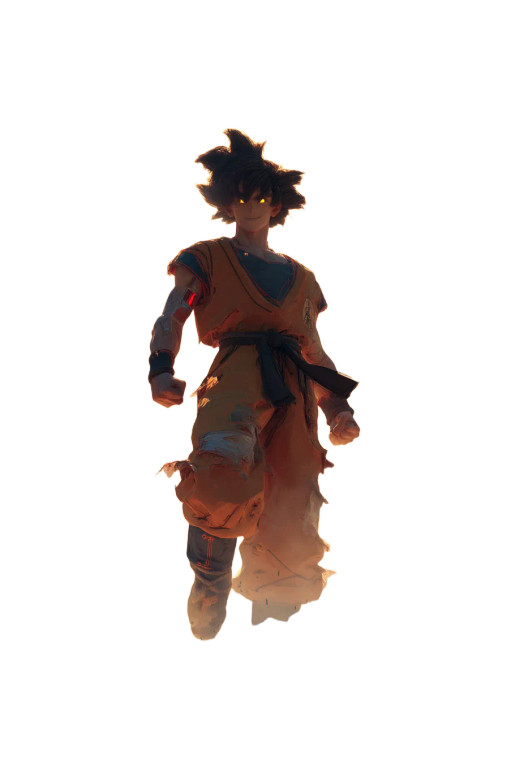 Arcane Stylized Goku Vinyl Car Decal Sticker – Waterproof & UV-Resistant 8"