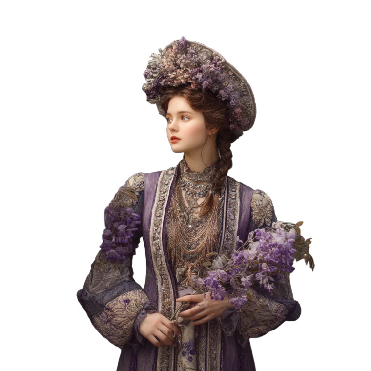 Wisteria Woman Vinyl Car Decal Sticker – Waterproof & UV-Resistant 8"