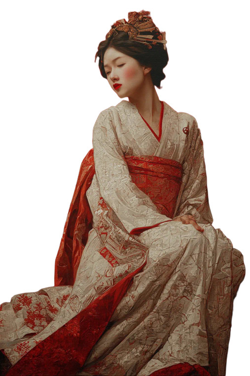 Elegant Japanese Woman V2 Vinyl Car Decal Sticker – Waterproof & UV-Resistant 8"