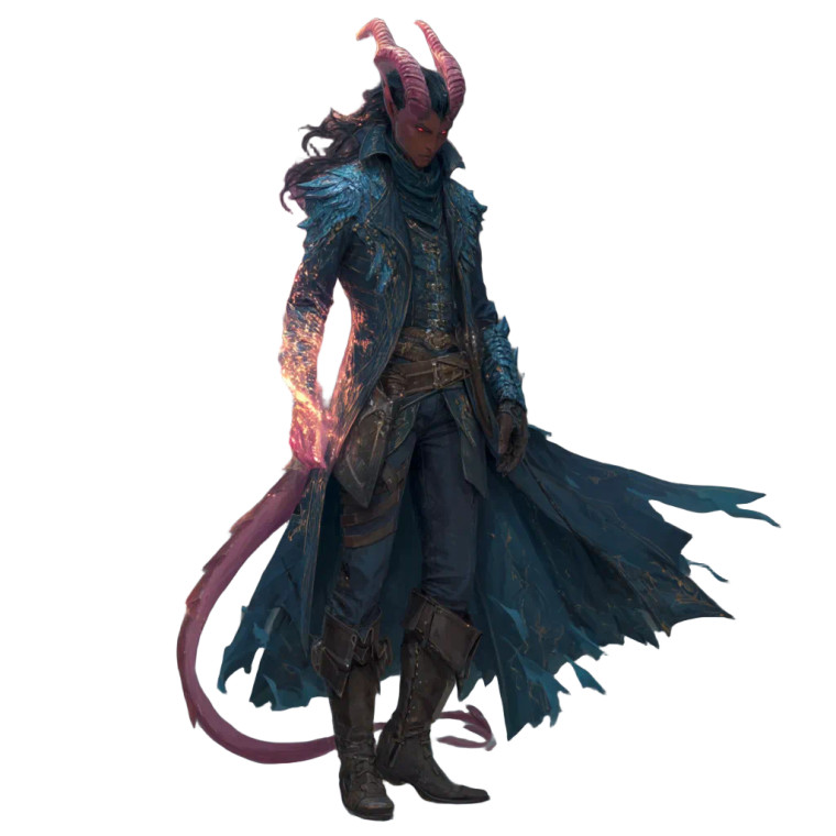 Tiefling Sorceror Vinyl Car Decal Sticker – Waterproof & UV-Resistant 8"