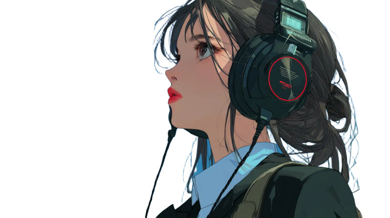 Lo Fi Korean Girl Vinyl Car Decal Sticker – Waterproof & UV-Resistant 8"