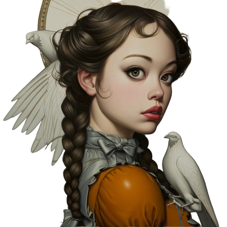 Saint Maria Art Nouveau Vinyl Car Decal Sticker – Waterproof & UV-Resistant 8"