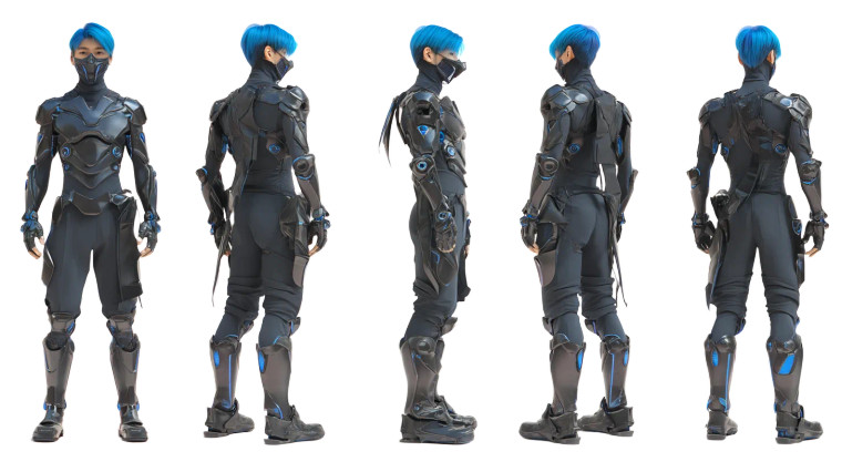 Futuristic Masked Vigilante Vinyl Car Decal Sticker – Waterproof & UV-Resistant 8"