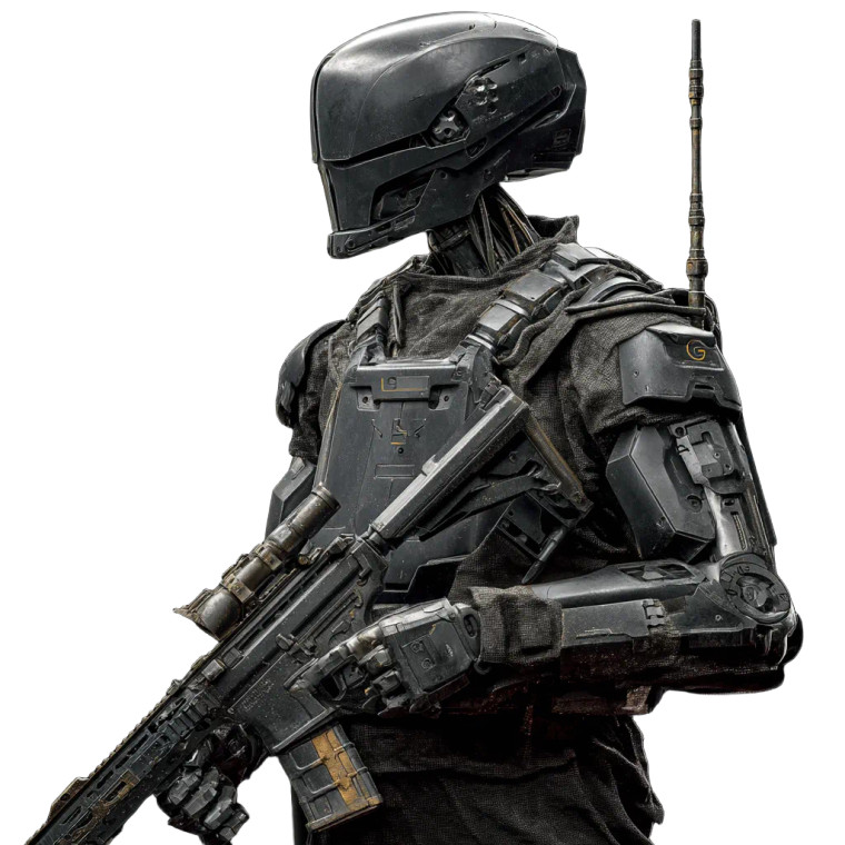 Cybernetic Soldier V2 Vinyl Car Decal Sticker – Waterproof & UV-Resistant 8"