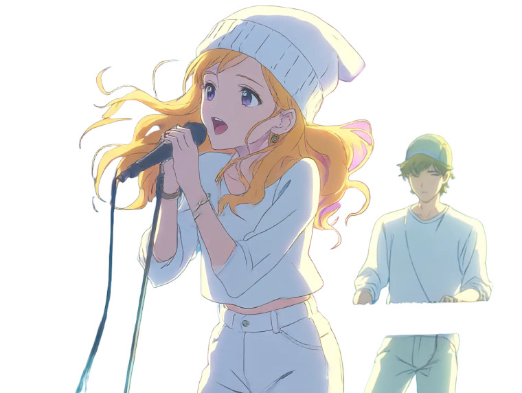 Anime Vocalist Performance Vinyl Car Decal Sticker – Waterproof & UV-Resistant 8"