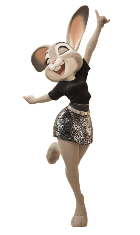 Dancing Bunny Girl Vinyl Car Decal Sticker – Waterproof & UV-Resistant 8"