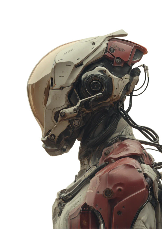 Futuristic Humanoid Mech Vinyl Car Decal Sticker – Waterproof & UV-Resistant 8"