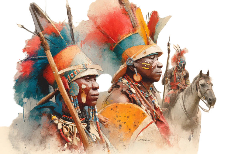 Zulu Warriors Battle Vinyl Car Decal Sticker – Waterproof & UV-Resistant 8"