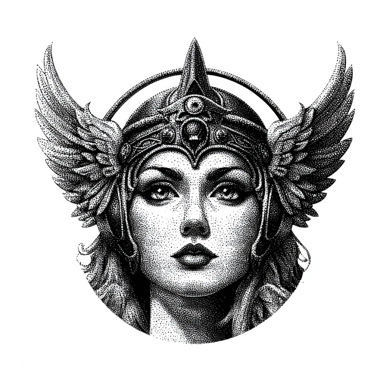 Valkyrie Vector Logo Vinyl Car Decal Sticker – Waterproof & UV-Resistant 8"