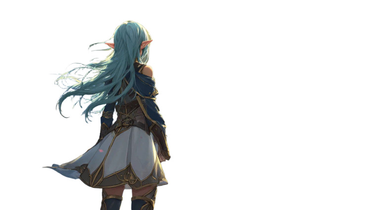 Elven Mage Fiona Vinyl Car Decal Sticker – Waterproof & UV-Resistant 8"