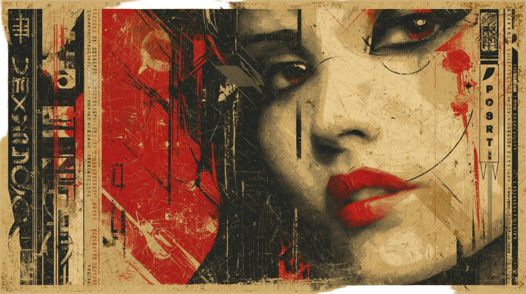 Cyberpunk Geisha Art V2 Vinyl Car Decal Sticker – Waterproof & UV-Resistant 8"