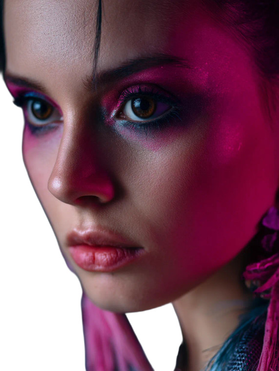 Fuchsia Future Portrait Vinyl Car Decal Sticker – Waterproof & UV-Resistant 8"