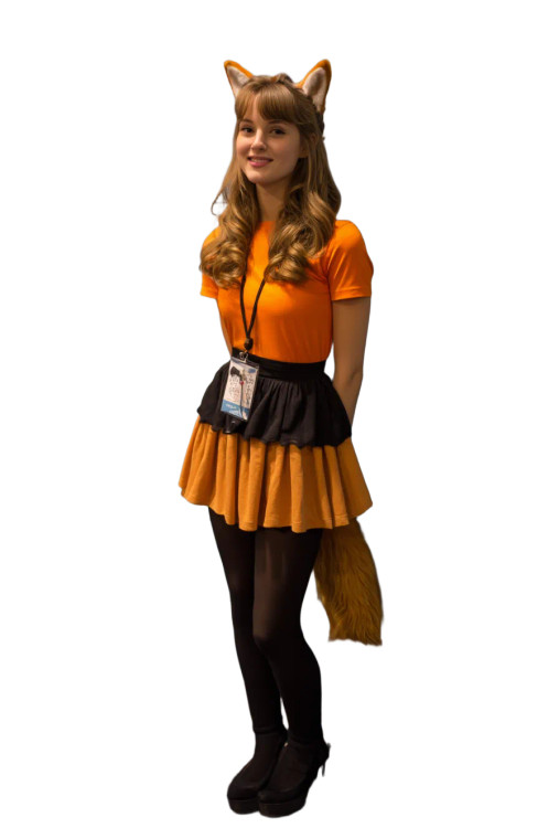 Fox Cosplay Woman Vinyl Car Decal Sticker – Waterproof & UV-Resistant 8"