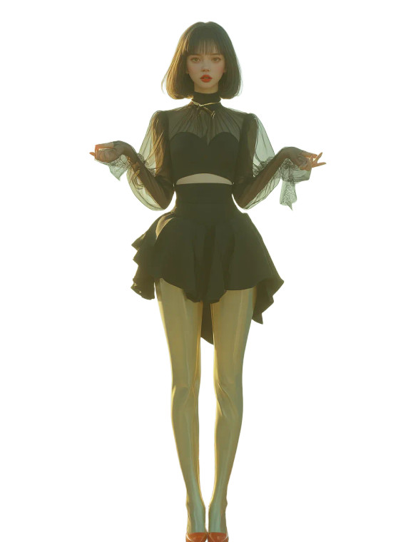 Ethereal Japanese Girl Vinyl Car Decal Sticker – Waterproof & UV-Resistant 8"