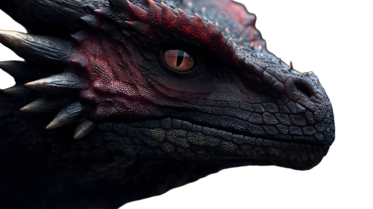 Dragon Head Close-Up Vinyl Car Decal Sticker – Waterproof & UV-Resistant 8"