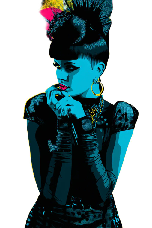 Punk Goth Girl Vinyl Car Decal Sticker – Waterproof & UV-Resistant 8"