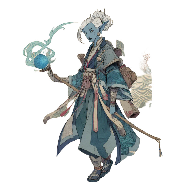 Arcane Elf Monk Vinyl Car Decal Sticker – Waterproof & UV-Resistant 8"