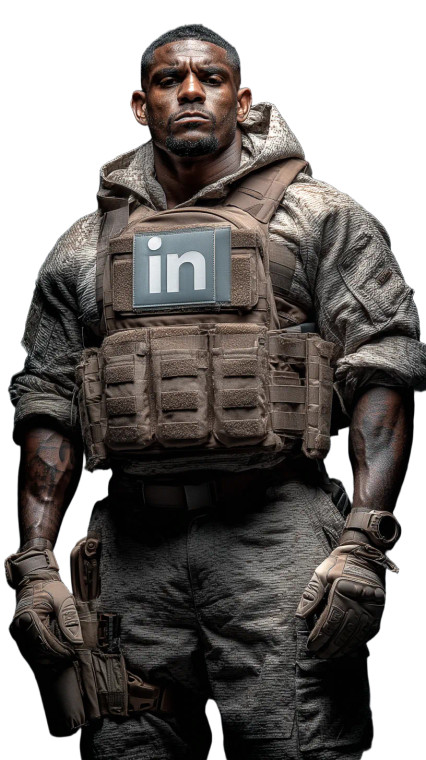 Linkedin Superhero V2 Vinyl Car Decal Sticker – Waterproof & UV-Resistant 8"