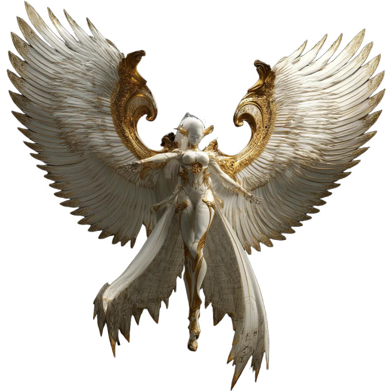 Divine Seraphim Angel Vinyl Car Decal Sticker – Waterproof & UV-Resistant 8"