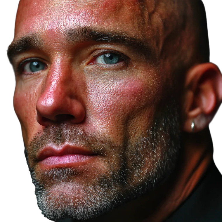 Bald Man Portrait Vinyl Car Decal Sticker – Waterproof & UV-Resistant 8"