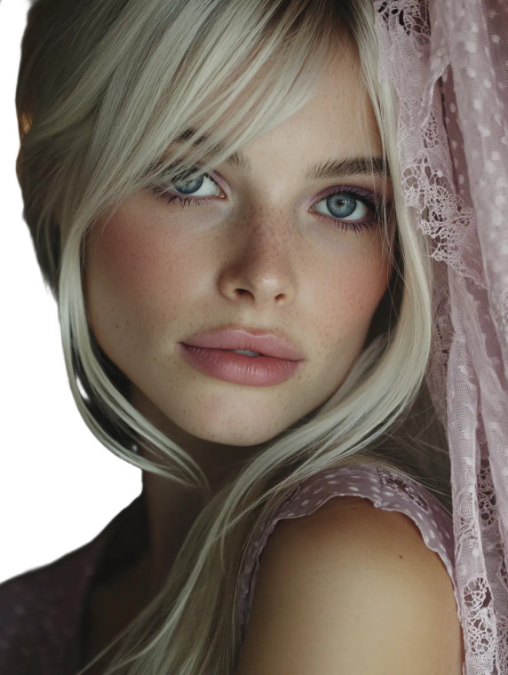 Blonde Influencer Portrait Vinyl Car Decal Sticker – Waterproof & UV-Resistant 8"