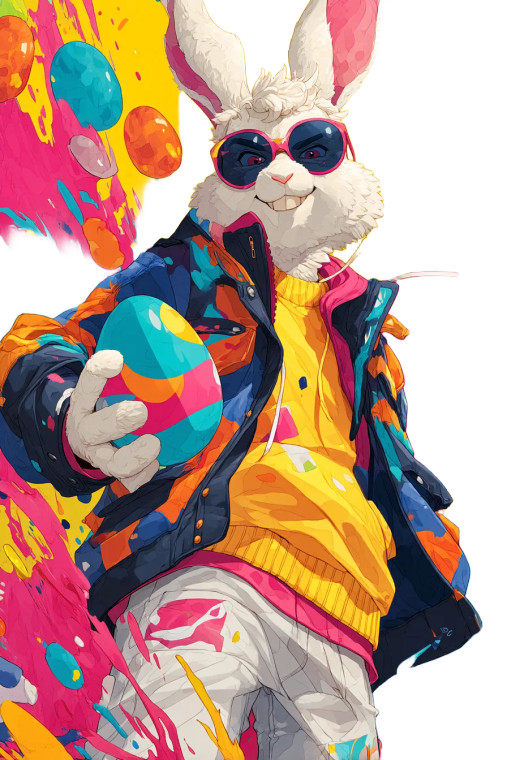 Stylish Easter Bunny Vinyl Car Decal Sticker – Waterproof & UV-Resistant 8"