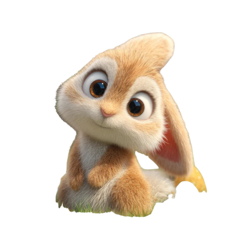 Pixar Easter Bunny Vinyl Car Decal Sticker – Waterproof & UV-Resistant 8"