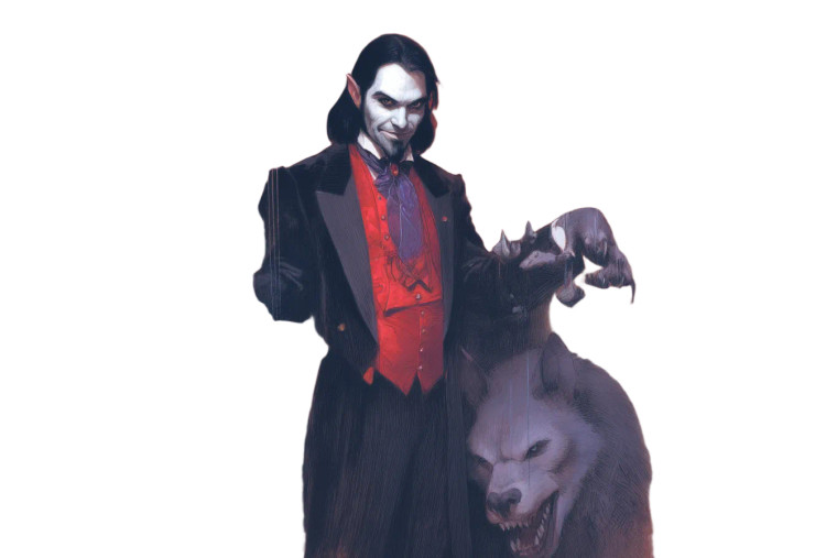 Gothic Vampire Illustration Vinyl Car Decal Sticker – Waterproof & UV-Resistant 8"