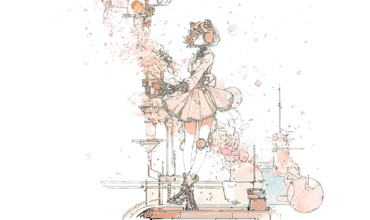 Kawaii Robot Girl Vinyl Car Decal Sticker – Waterproof & UV-Resistant 8"