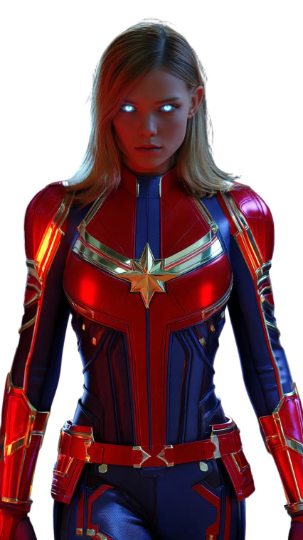 Captain Marvel Heroine Vinyl Car Decal Sticker – Waterproof & UV-Resistant 8"