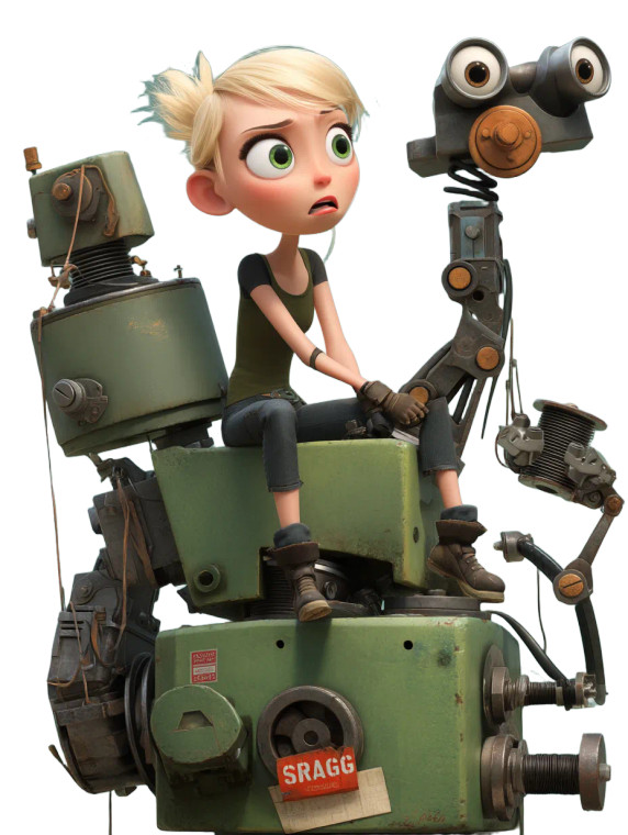 Determined Pixar Mechanic Vinyl Car Decal Sticker – Waterproof & UV-Resistant 8"