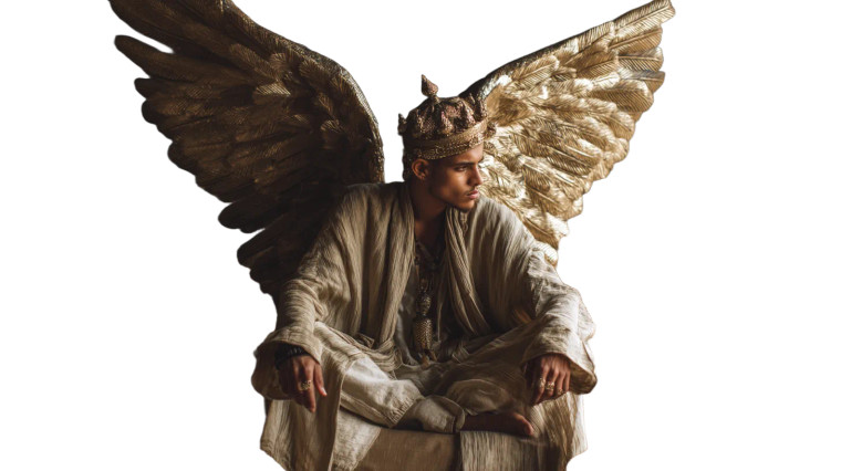 Golden Arabic Monarch Vinyl Car Decal Sticker – Waterproof & UV-Resistant 8"