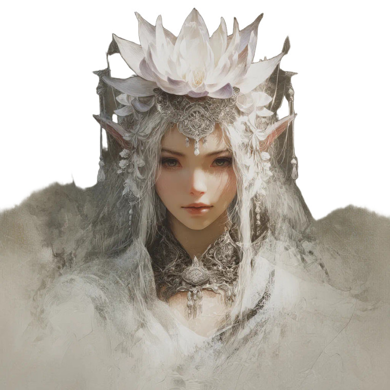 Princess Elf Portrait Vinyl Car Decal Sticker – Waterproof & UV-Resistant 8"