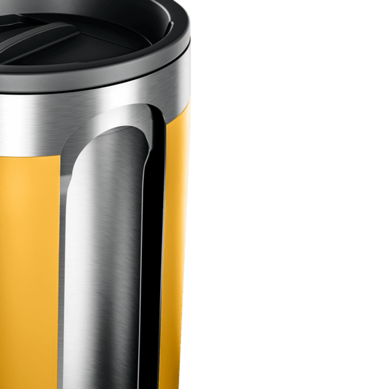 Dometic Mango Orange Travel Mug | Double Wall Insulation | 10oz | Press-Fit Lid | Stainless Steel Body | Dishwasher Safe